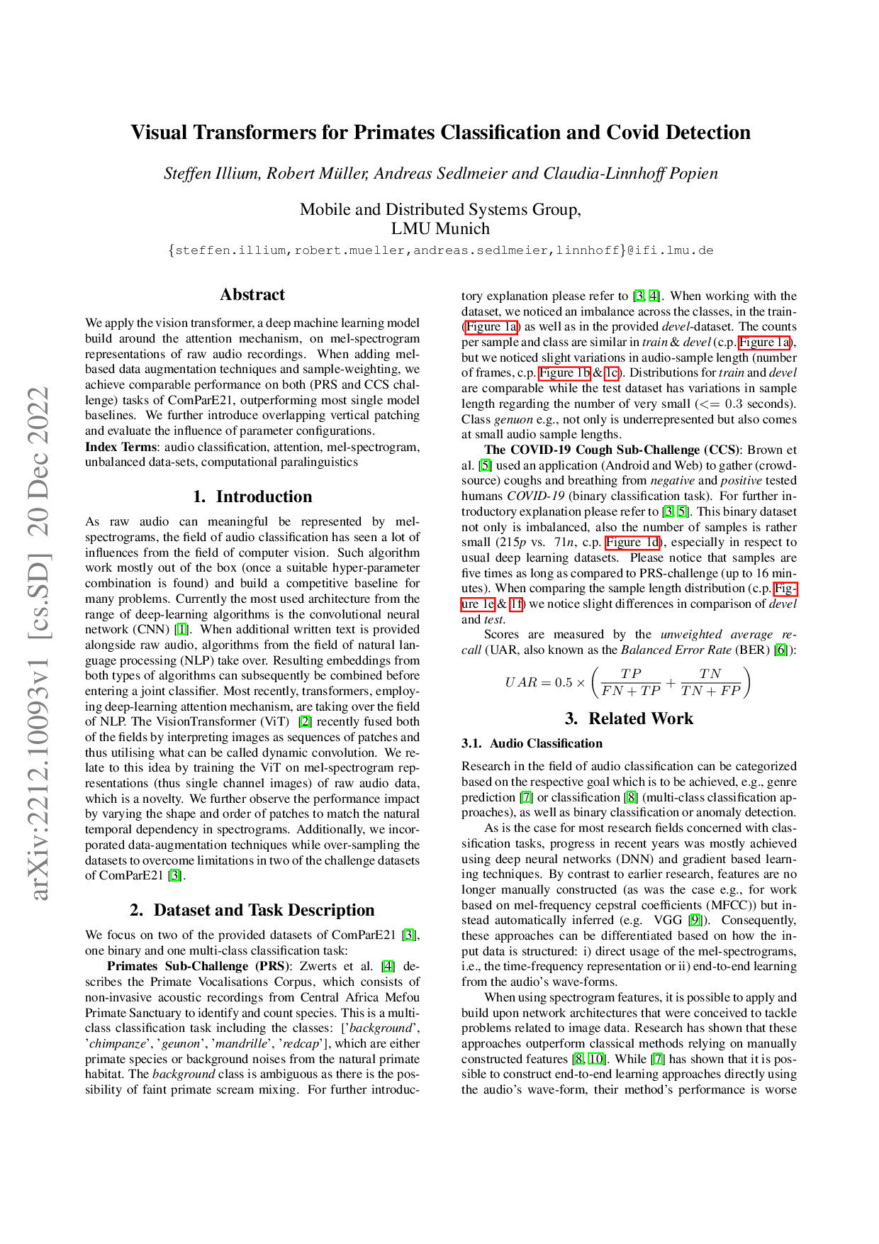 Preview for Visual transformers for primates classification and covid detection