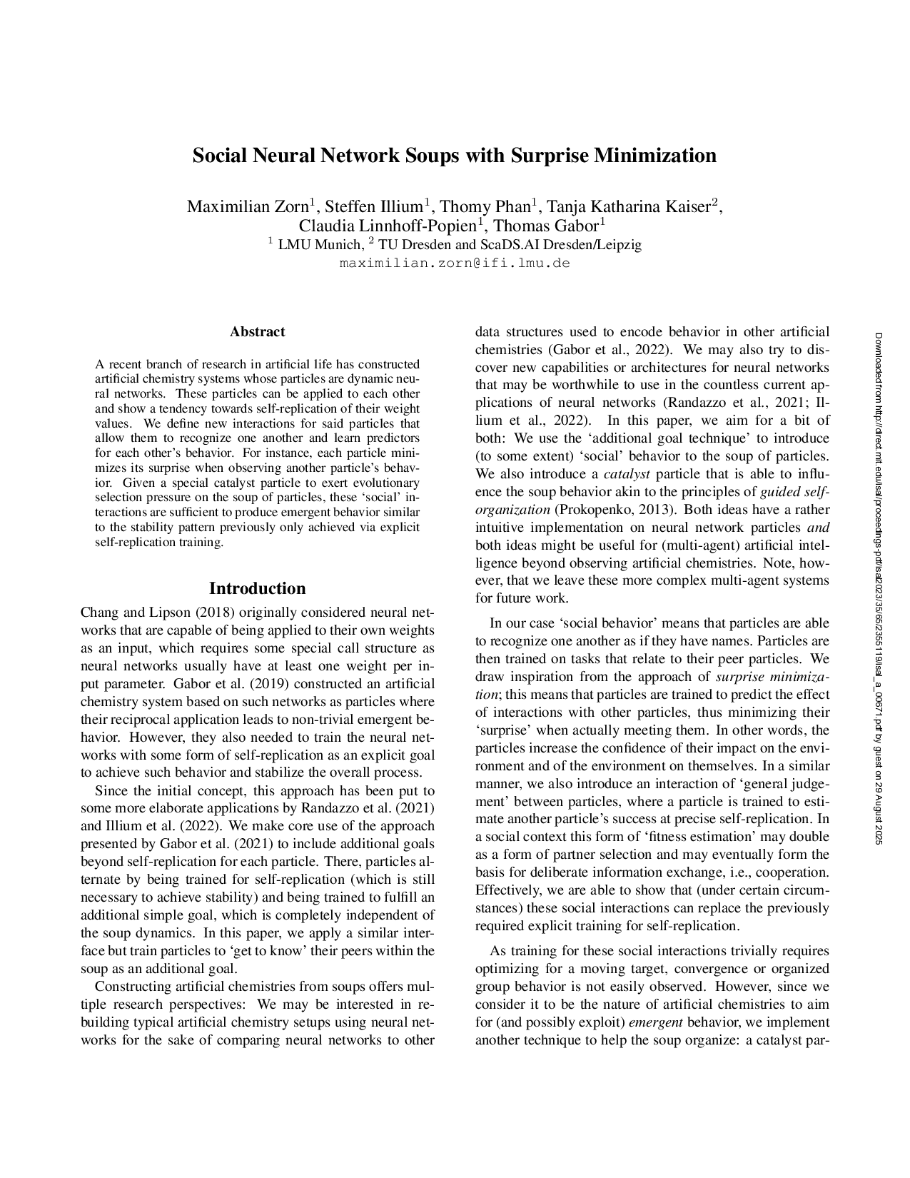 Preview for Social neural network soups with surprise minimization